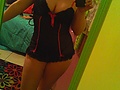 Petite blonde in lingere